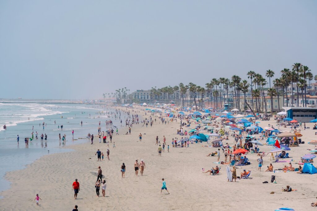 Stop by the beach in Oceanside, CA